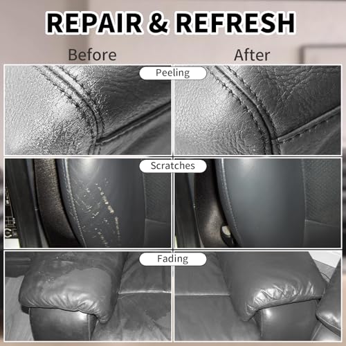 SHADAIWUYU 8.5oz Leather Recoloring Balm with 100ml Mink Oil,Dark Gray Leather Repair kit for Furniture and Car Interior,Leather Couch Scratch Repair,Leather Dye Paint,Mink Oil for Leather - color: Dark Gray, size: Leather Recoloring Balm+Mink Oil