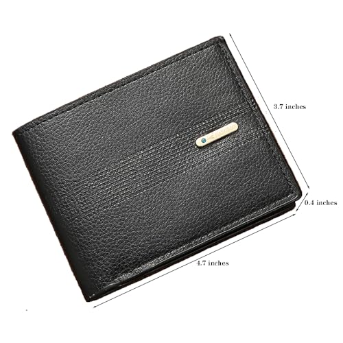 Slim Wallet for Men with Money Clip, Minimalist Wallet with Zipper, Bifold Mens Wallets with Credit Card Holder, PU Leather Men's Wallet with Coin Purse, Carteras Para Hombres (Black Z) - color: Black Z