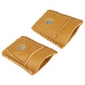 2pcs Large Size Leather Thimble Comfortable Thimble with Metal Tip DIY Sewing Tool Handmade Needlework Thimble Cover