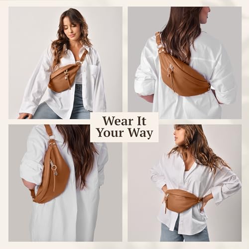 Anti Pickpocket Bag - RFID Crossbody Bag for Travel, Adjustable Strap Multiple Compartments Anti Theft Crossbody Bags for Women Vegan Travel Size Essentials Crossbody Bags for Women Large Size