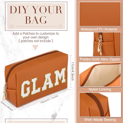 Sanwuta 9 Pcs Makeup Bags Bulk Toiletry Case,Brown Series - color: Brown Series