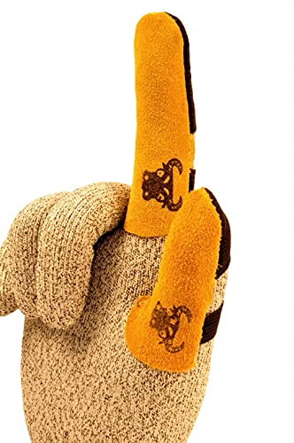 G & F Products 8128M Cowhide Leather Guard Finger Protection, Medium, Tan Brown/Tan - size: Medium, style: Finger Guard