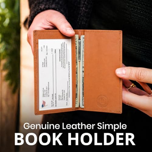 Genuine Leather Simple Check Book Holder Style - Mw156cf - color: Tan