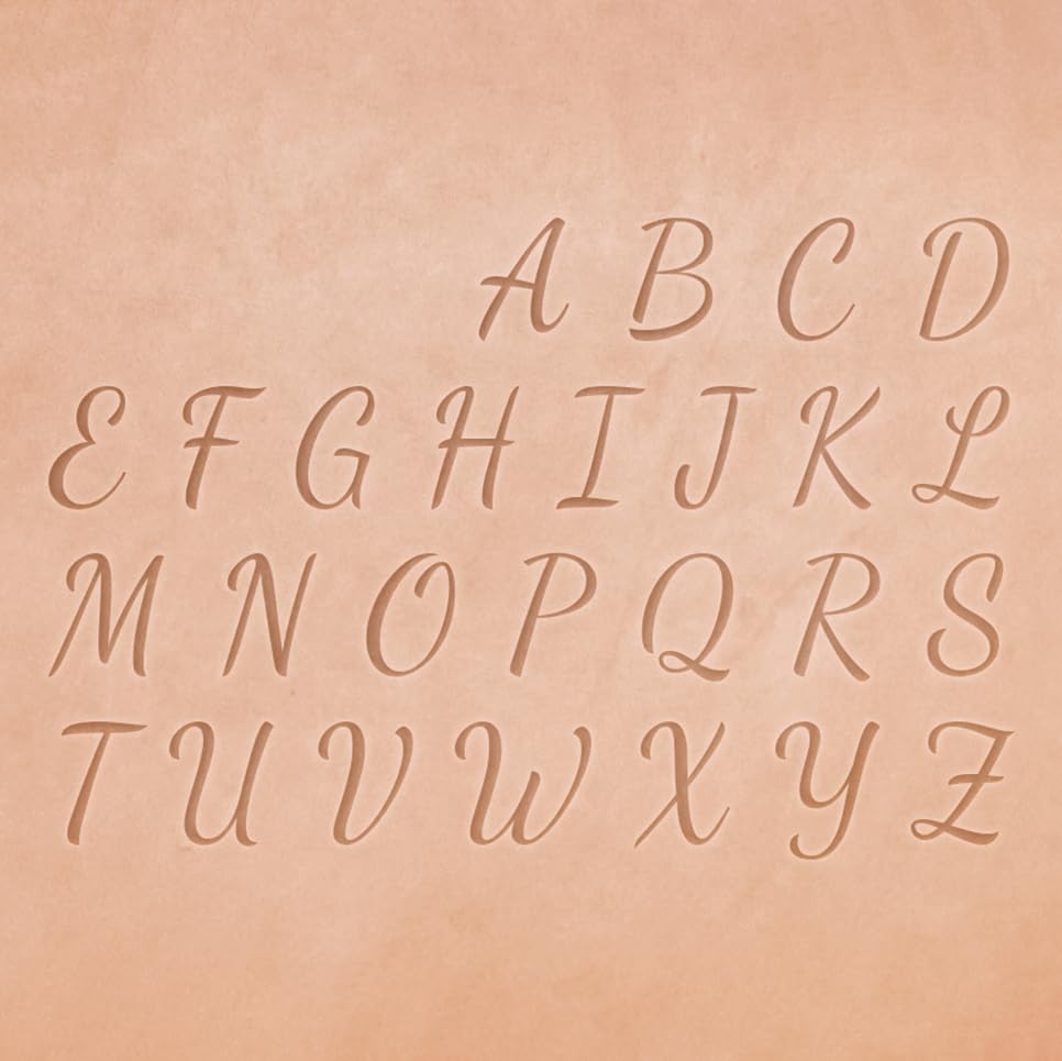 Realeather 1/2" Script Uppercase Alphabet Set
