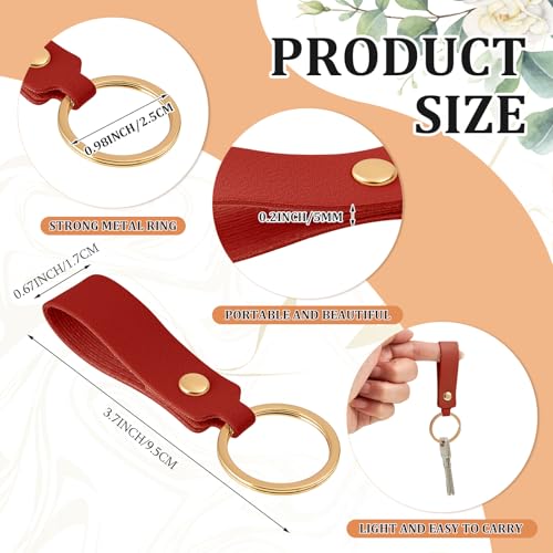 Wavyknot 100 Pcs PU Leather Keychain Blanks Bulk Laser Engraving Blanks Keychain Kit with Key Rings for DIY Key Chains Craft(3.7 x 0.7 Inches,Multicolor) - color: Multicolor, size: 3.7 x 0.7 Inches