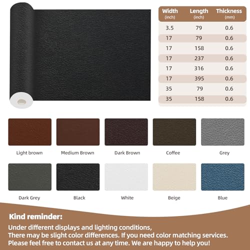 Shagoom Leather Repair Kits, Large Vinyl Repair Patch for Couches Furniture | PU Leather, Self-adhesive, Quick Repair, Strong Stick, Large Size, Couch Repair Patch, Furniture Repair Tape - color: Beige, size: 17X79 inch