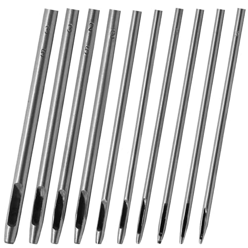 Murtenze Leather Hole Punch, 0.5mm-3.5mm, 10 Pcs - size: 0.5-3.5mm