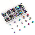 Rainbow Tubular Double Cap Rivets,7/8/9/10/12mm Rivets,Each Size 20pcs | Rainbow,Tubular Double Cap Rivets,7/8/9/10/12mm,Round Rapid Rivet for Purse Handbags Shoes Belt Leather Craft,Each Size 20pcs - color: Each Size 20pcs