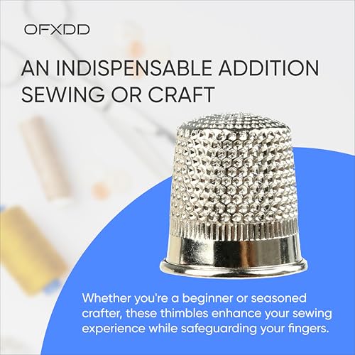 Quilting Tool Thimble - Pack of 3 - Metal Stainless Thimble - Fingertip Protection Tool for Embroidery