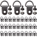 HINZIC 30 Sets Shoe Boot Lace Hooks Black Iron Buckle Replacement Fitting - color: Black,30pcs