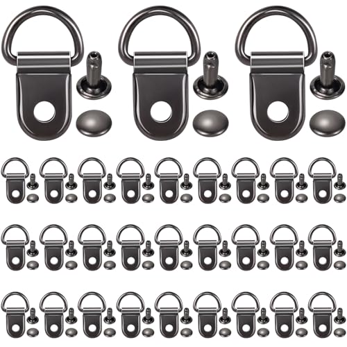HINZIC 30 Sets Shoe Boot Lace Hooks Black Iron Buckle Replacement Fitting - color: Black,30pcs