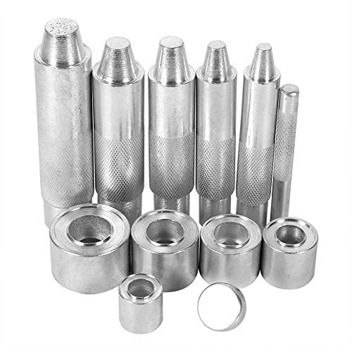 Eyelet Hole Punch Tool Walfront 4/12/14/17/20 mm Carbon Steel Silver Manual 14 mm Hole Punch 1 Hole 20 Sheets - size: 1200# 14mm