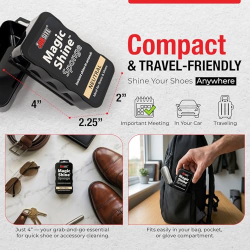 JobSite Instant Express Leather Boot & Shoe Shine Sponge - Black - color: Black - 1 Pack