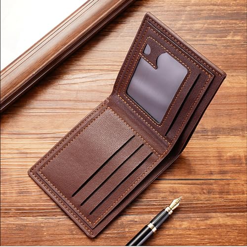 Slim Wallet for Men with Money Clip, Minimalist Wallet with Zipper, Bifold Mens Wallets with Credit Card Holder, PU Leather Men's Wallet with Coin Purse, Carteras Para Hombres (Brown 6) - color: Brown 6