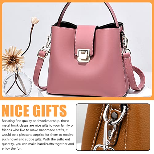 100Pcs Purse Hardware Buckles Bag Making Assortment Kit Includes Swivel D Ring Hooks Clasps Slide Buckles Snap Button - color: Gunblack