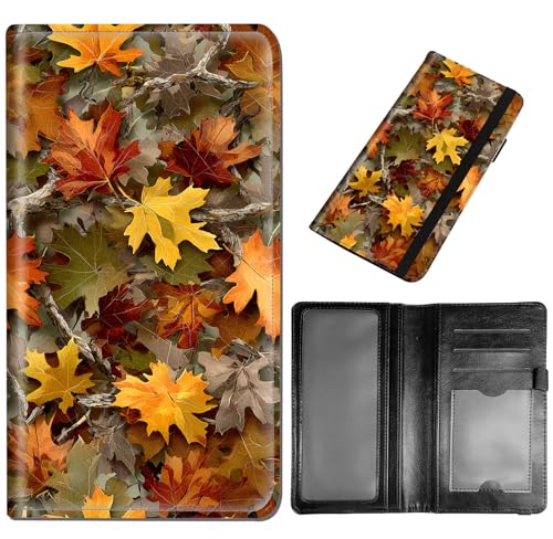 DEGDFSGR Checkbook Cover PU Leather Checkbook Covers for Women for Duplicate Checks, Check Book Covers with RFID Blocking Function for Personal Checkbook, Autumn Leaf - color: Autumn Leaf