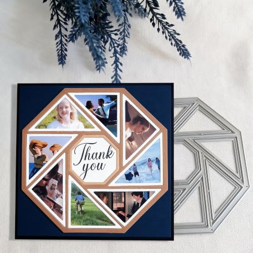 Metal Cutting Die for Scrapbooking - Cut Stencils for DIY Scrapbook Photo Album Decorative Paper Card, Card Making Supplies & Crafting Die Cut (Octagonal Frame 4.7 x 4.7 in) - color: Octagonal Frame 4.7 x 4.7 in