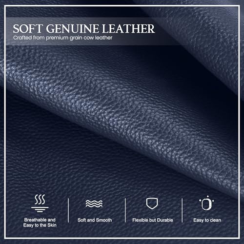 befen Anti-theft Crossbody Bag for Women Genuine Leather, Small Cross Body Shoulder Handbags with RFID Card Slots - color: Navy Blue