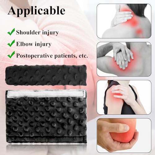 1 PCS Cushioned Arm Sling Padding for Neck,Slim Sling Pad Neck Shoulder Strap Cushion for Wrist Hand Injury Support Strap Padded Women Men (Black) - color: Black