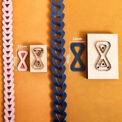 2Pcs Bow Shape Leather Cutting Die Set, Backpack Strap Punching Mold, DIY Metal Die Cutter Tool for Leather Crafts & Art Projects - color: PG218E