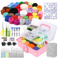 JUPEAN 221 Pcs Needle Felting Kits for Beginners Adults Wool Felting Kit | 43 Color Needle Felting Wool Roving Needle Felting Supplies with Felting Molds Foam Mat and 4 Sizes Felting Needles - style: Style D