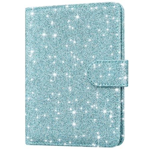 HOTCOOL Passport Holder Travel Essentials Airplane & Cruise Essentials Ship Leather Wallet Cover Case RFID Blocking Women & Men Vacation Travel Accessories Gifts Deals, Glitter - Blue - color: B Glitter Blue