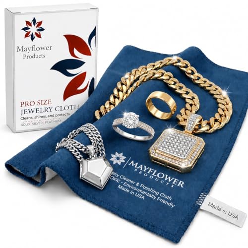 Jewelry Polish Cleaning Cloth for Silver, Gold, Platinum, and Diamond Rings - color: Blue