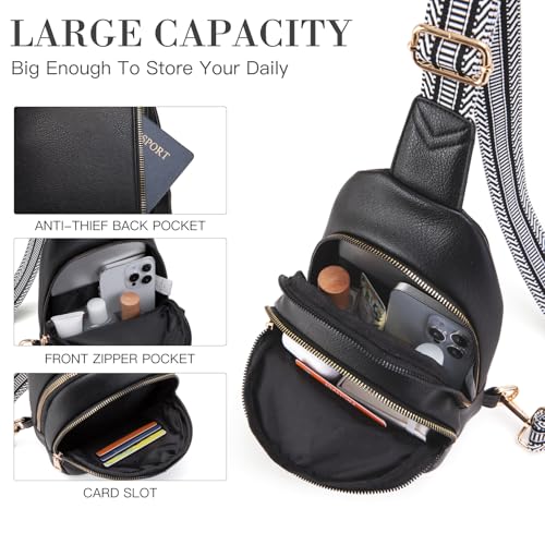 Viverte Crossbody Bags for Women Initial Sling Bag Cross Body Fanny Packs Personalized Gifts for Mom Women Wife - color: Black, style: E