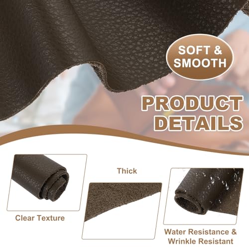 uxcell Genuine Leather Sheet, 11.8" x 11.8" Natural Distressed Cowhide Full Grain Leather Pieces, Pre Cut Sheets for Crafting, Sewing, Tooling, Sheath Making, Brown - color: Brown