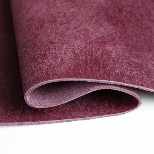 Eren's Leather Goods Pueblo Leather Sheets for Crafts, Full Grain Cowhide Tooling Leather Pieces (Purple, 12"x24") - color: Purple, size: 12"x24"