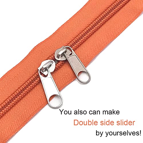 ECYC Ltd 50 Pieces #5 Zipper Sliders for Nylon Coil Zipper Repair, Metal Zipper Pull Replacement Slider Zipper Head for Sewing Tailor DIY Crafts Clothes Backpack Purses Bags Luggage, Sky Blue - color: Sky Blue