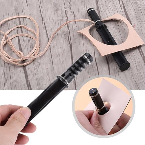 2 PCS Rotating Leather Rope Cutter, Leather Cord Knife Crafts Tools with 6 Blade, Leathers Strap Cutter, DIY Leathercraft Cutting