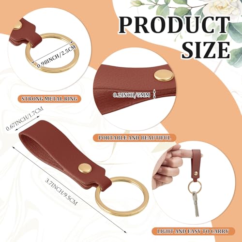 Wavyknot 100 Pcs PU Leather Keychain Blanks Bulk Laser Engraving Blanks Keychain Kit with Key Rings for DIY Key Chains Craft (3.7 x 0.7 Inches,Colorful) - color: Colorful, size: 3.7 x 0.7 Inches