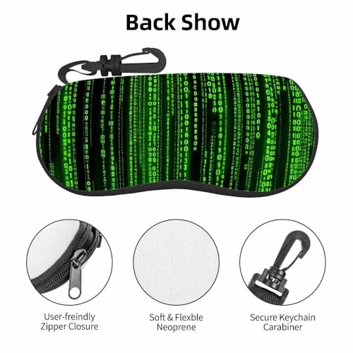IBILIU Eyeglasses Case Circuit Board Ultra Light Neoprene Sunglasses Case,Soft Reading Glasses Case For Women Men - color: Tech Code