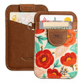 Slim Wallet for Women - Thin Card Wallets - RFID Wallet Credit Card Holder - Minimalist Keychain Wallets | Poppy - color: Poppy