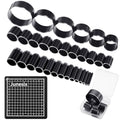 Leather Circle Cutter Tool Set 31 Pcs Circle Punch Tools 1-25mm 30 35 40 45 50 55mm Round Leather Cutting Dies for DIY Craft