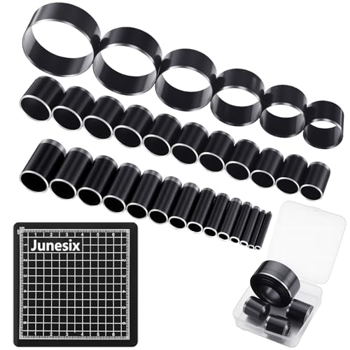 Leather Circle Cutter Tool Set 31 Pcs Circle Punch Tools 1-25mm 30 35 40 45 50 55mm Round Leather Cutting Dies for DIY Craft