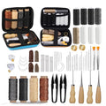 Leather Sewing Kit, Leather Working Tools and Supplies with Large-Eye Stitching Needles, Stitching Kit for Carpet Canvas DIY Sewing Repair