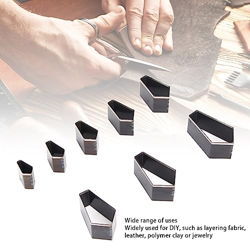 8Pcs Leather Punching Die Set, Geometric Shapes Hollow Punching Tool Leather Craft Cutting Tool Dies Set - color: #4