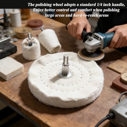 12PCS Buffing Wheel for Drill, Multi-Specification | Buffing Pad Polishing Wheel Kits, For Metal, Aluminum, Stainless Steel, Chrome, For Jewelry, Wood, Plastic - size: 12pcs