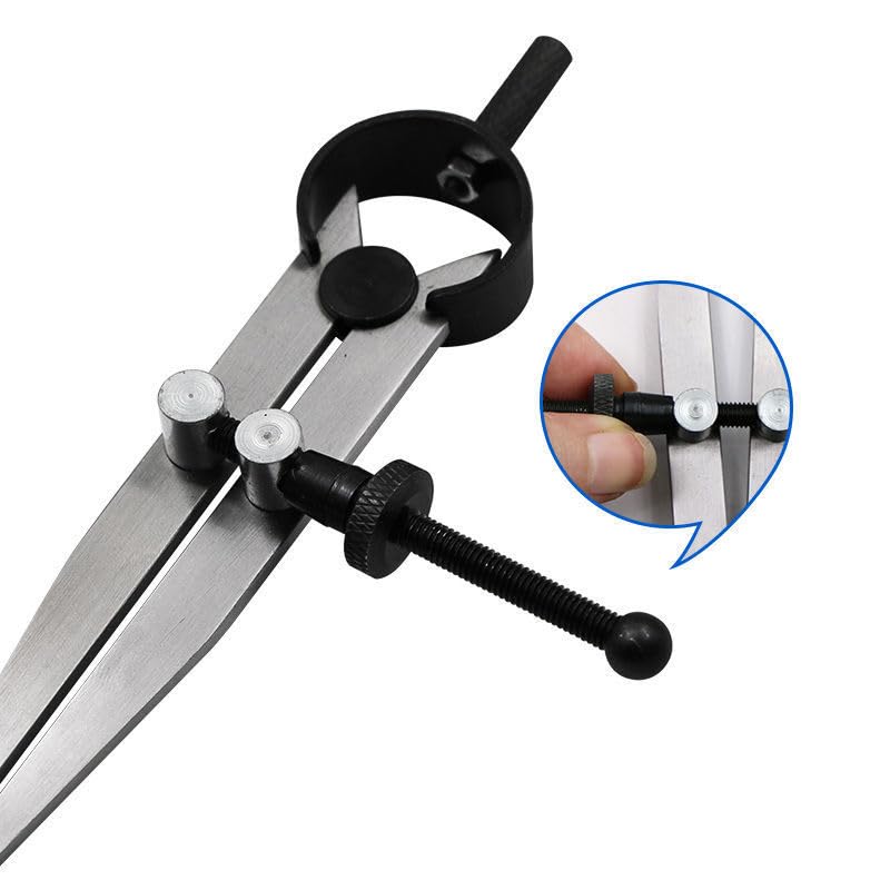 Brccee AC Leathers DIY Adjustable Edge Creaser Wing Divider,Rotating Craft Tool Leathercraft Compasses, Compass Drawing Tool (6 Inch) - color: 6 Inch