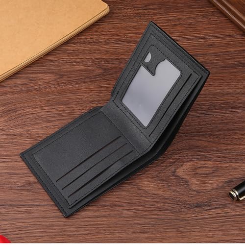 Slim Wallet for Men with Money Clip, Minimalist Wallet with Zipper, Bifold Mens Wallets with Credit Card Holder, PU Leather Men's Wallet with Coin Purse, Carteras Para Hombres (Black H) - color: Black H