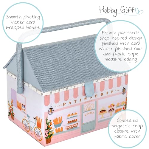 Hobby Gift Patisserie Sewing Box - color: Patisserie, size: 11.4 x 8.4 x 10"