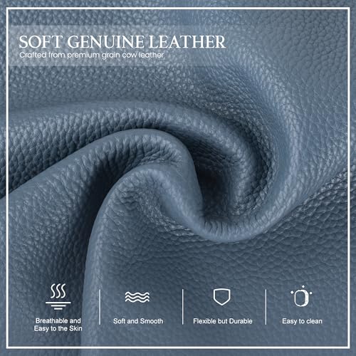befen Anti-theft Crossbody Bag for Women Genuine Leather, Small Cross Body Shoulder Handbags with RFID Card Slots - color: Blue