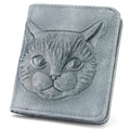 Small Wallet Women Slim RFID Leather Bifold Wallet Embossed Design | Compact design with ID window, card slots, and zipper coin pocket, ideal for daily travel, shopping, and gifts - color: 12-Sky Blue