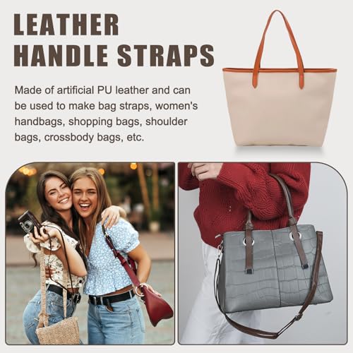 MECCANIXITY 2pcs 24 Inch (60cm) PU Leather Purse Handle, Sew On Shoulder Purse Straps Handbag Belt Band Bag Handle Bag Strap Replacement for Wallet Tote Making, Light Blue - color: Light Blue, size: 24 Inch