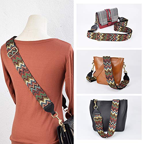 CLOUDMUSIC Handbag Strap Replacement Shoulder Crossbody Strap Purse Strap for Women Girls - color: Colorful Waves