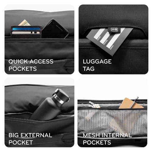Peak Design Travel Duffelpack 45-65L, Eclipse, Weatherproof Duffel Backpack, Expandable, Extra-Long Zip, Stowable Straps, Fits Packing & Camera Cubes, Versatile Bag for Travel & Adventure - color: Eclipse