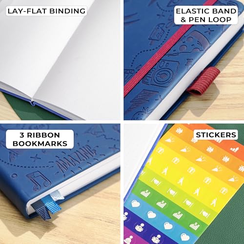 Clever Fox Dotted Journal, Blank A5 Notebook, Project Planner, Navy Blue - color: Navy Blue