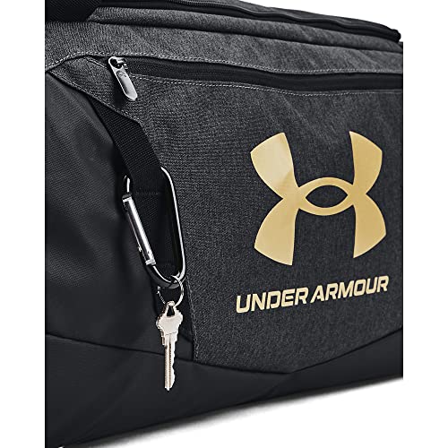 Under Armour Undeniable 5.0 Duffle - color: Black Medium Heather (002)/Metallic Gold, size: Small (40L)